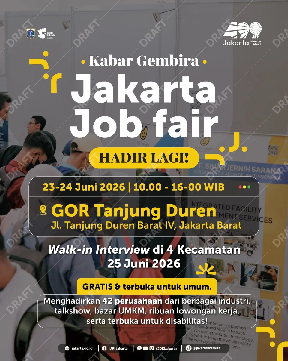 Job Fair Kabupaten Labuhanbatu 2026 (Suku Dinas TKTE Wilayah Kabupaten Labuhanbatu Barat) : 23-24 Juni 2026